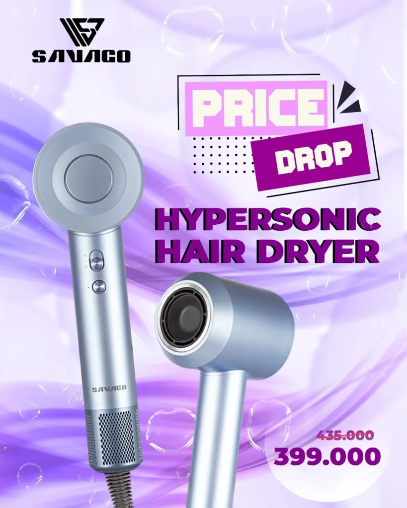 SAVAGO Hair Dryer: Cepat Kering Bikin Rambut Rambut Halus dan Sehat
