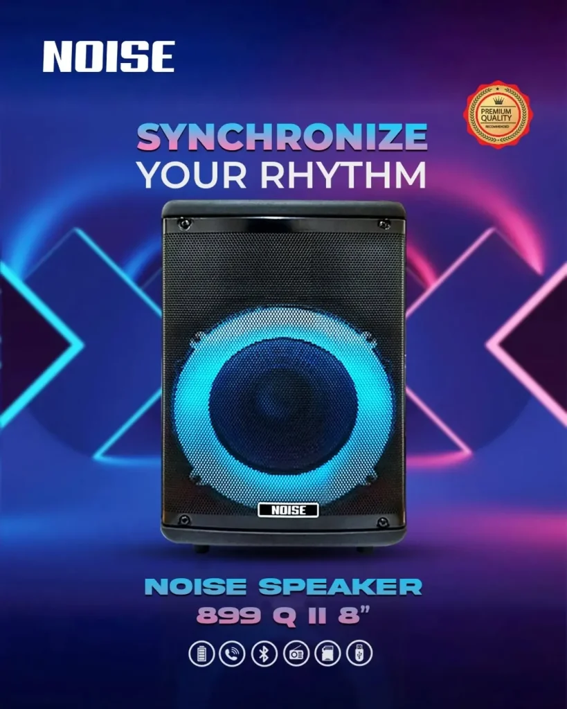 Rekomendasi Speaker Portable Wireless NOISE 899 QII Original 8 Inch Suara Powerful & Fitur Lengkap