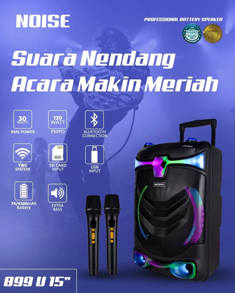 Speaker Portable NOISE 899 U 15 Cocok Untuk Event Outdoor Makin Meriah