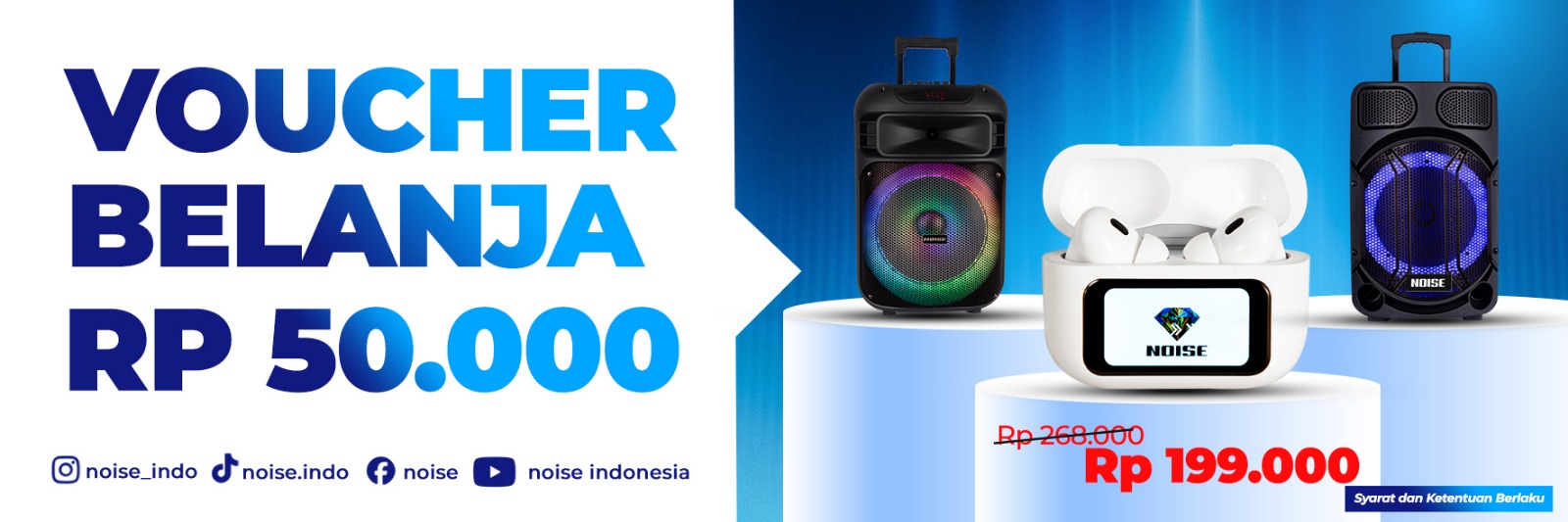 promo noise indonesia headset earphone tws touch screen