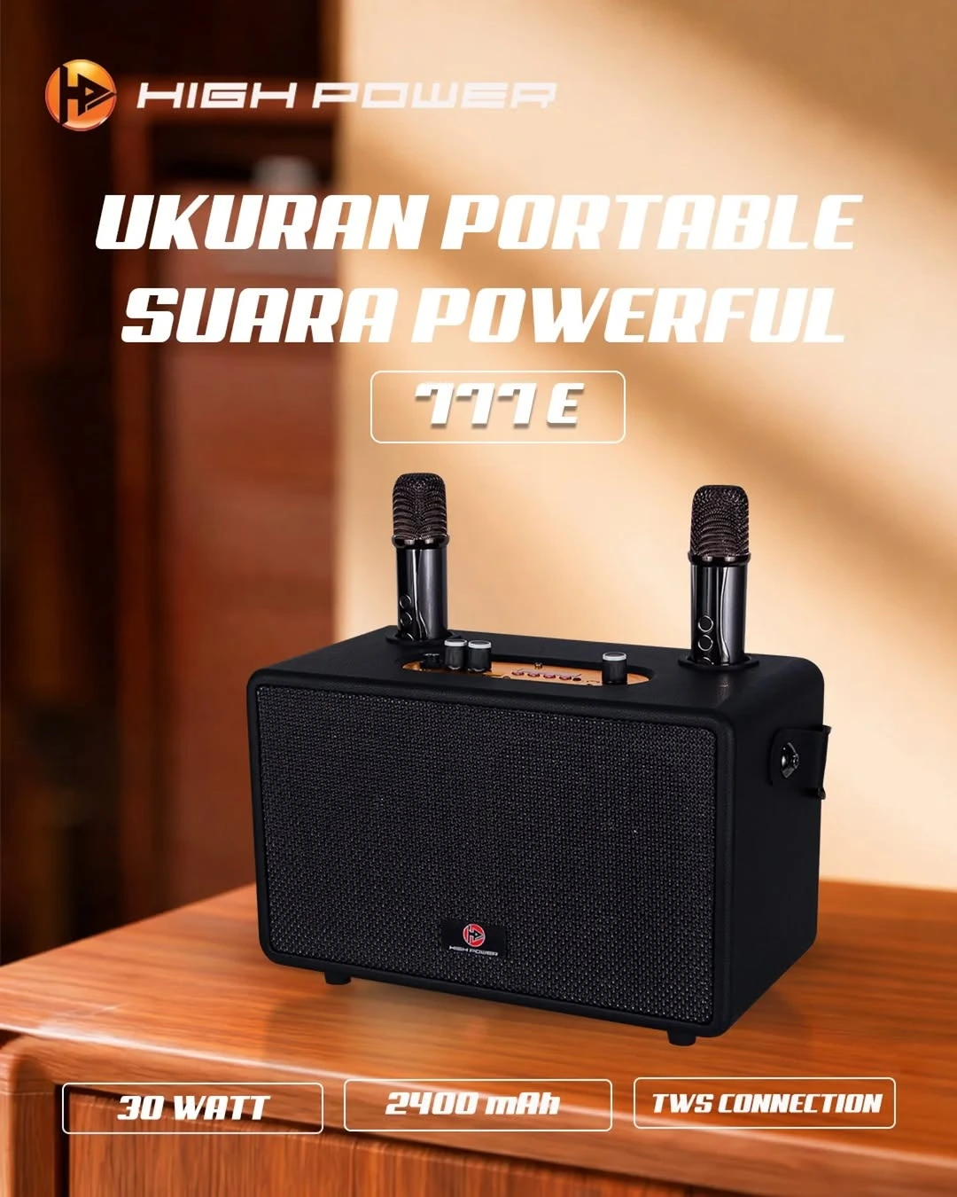 HIGH POWER Speaker Bluetooth Super Bass Audio Mic Wireless 777E - NOISE