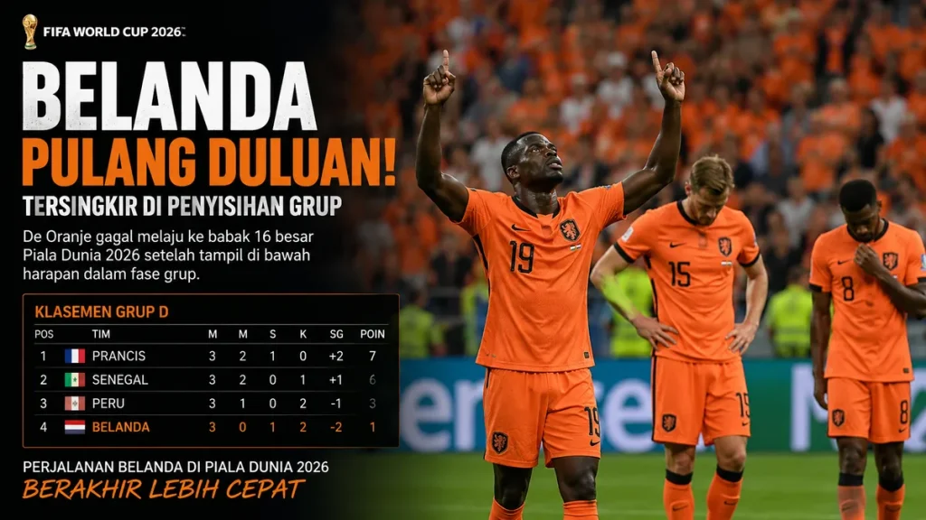Belanda & Jermain Pulang Duluan Jangan Sampai Ketinggalan Banyak Kejutan di Piala Dunia 2026