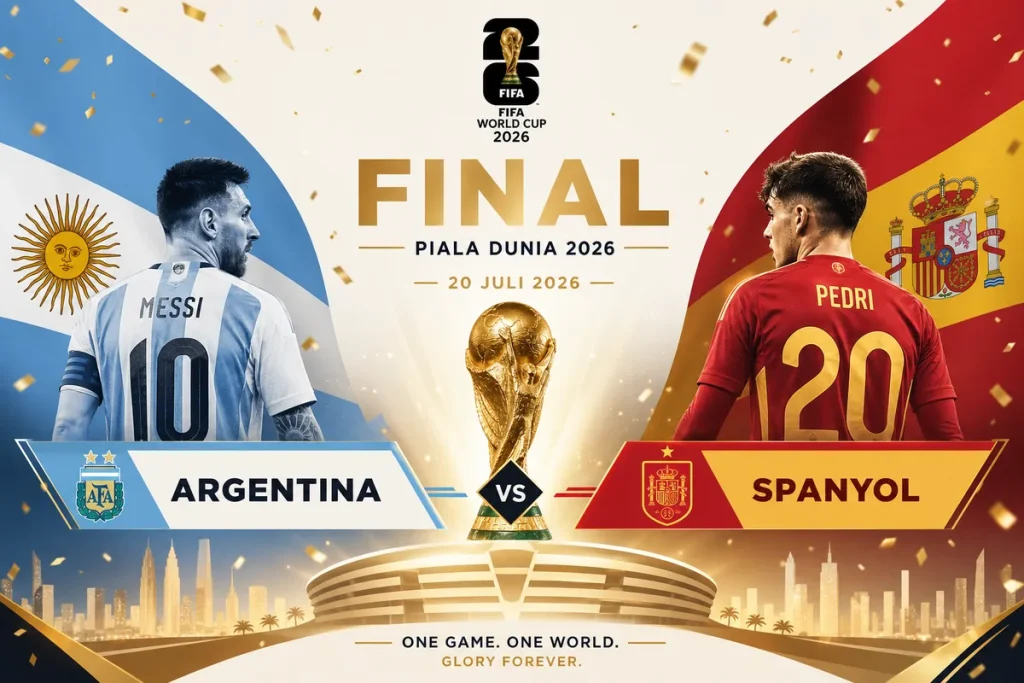 Nonton Spanyol vs Argentina Duel Messi vs Lamine Yamal di Final Piala Dunia 2026