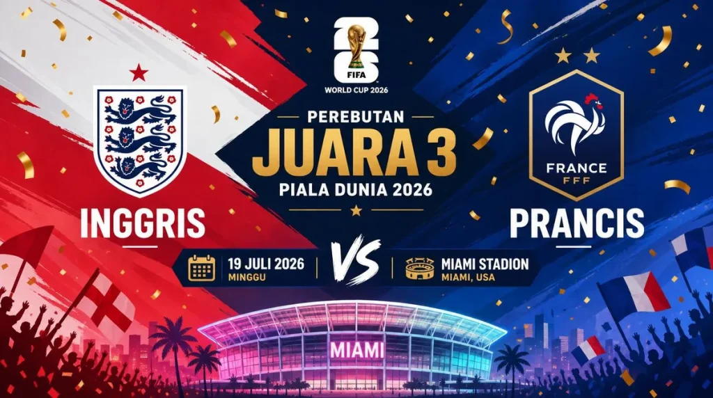 Perebutan Juara 3 Piala Dunia 2026 Prancis vs Inggris Adu Gengsi & Sejarah, Nonton Lebih Jernih NOISE Indonesia