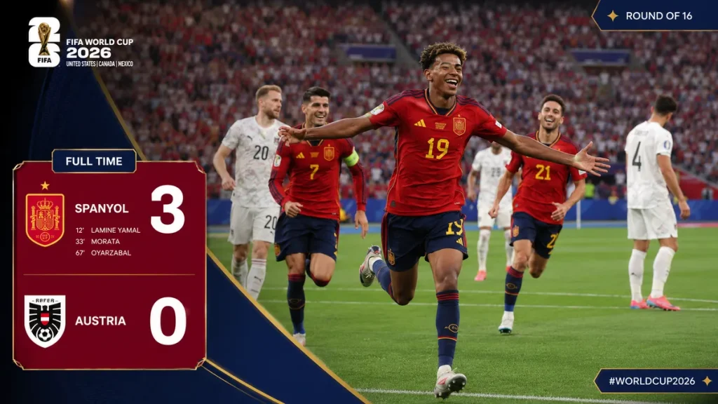 Spanyol Hajar Austria 3-0 di Piala Dunia 2026 Cara Seru Nonton Pertandingan Langsung Piala Dunia Dirumah