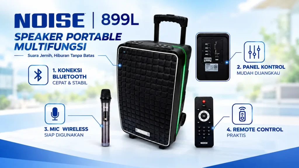 Cari Speaker Karaoke Anti-Ribet Pilih Speaker Portable NOISE 899L Super Bass